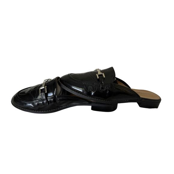REPORT Quade Women’s Black Patent Leather Mule Loafers Size 8 Slip-On Flats - Picture 5 of 11
